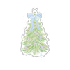 KRC-006 Green Abstract Christmas Tree Ornament | 0.25Acrylic Ornament |