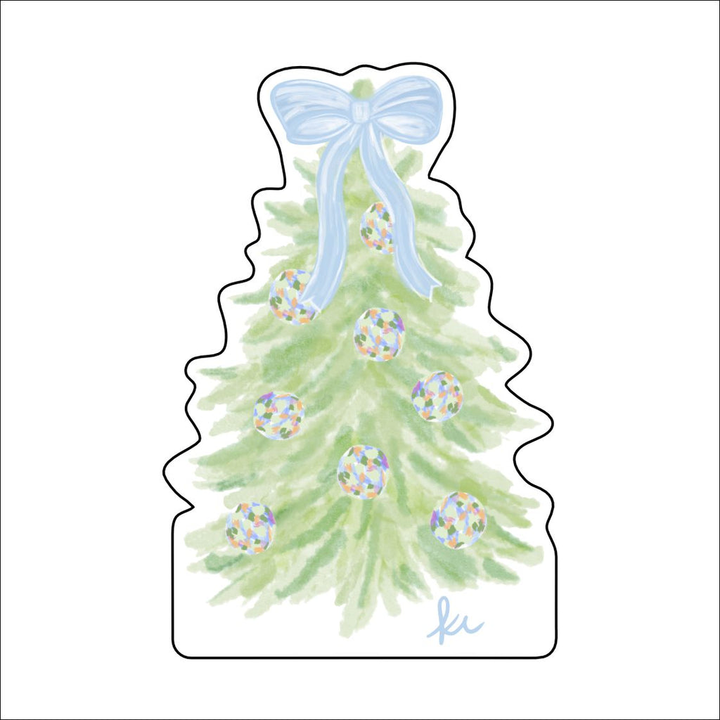 KRC-011 Green Abstract Christmas Tree Magnet | 0.125Acrylic Magnet |