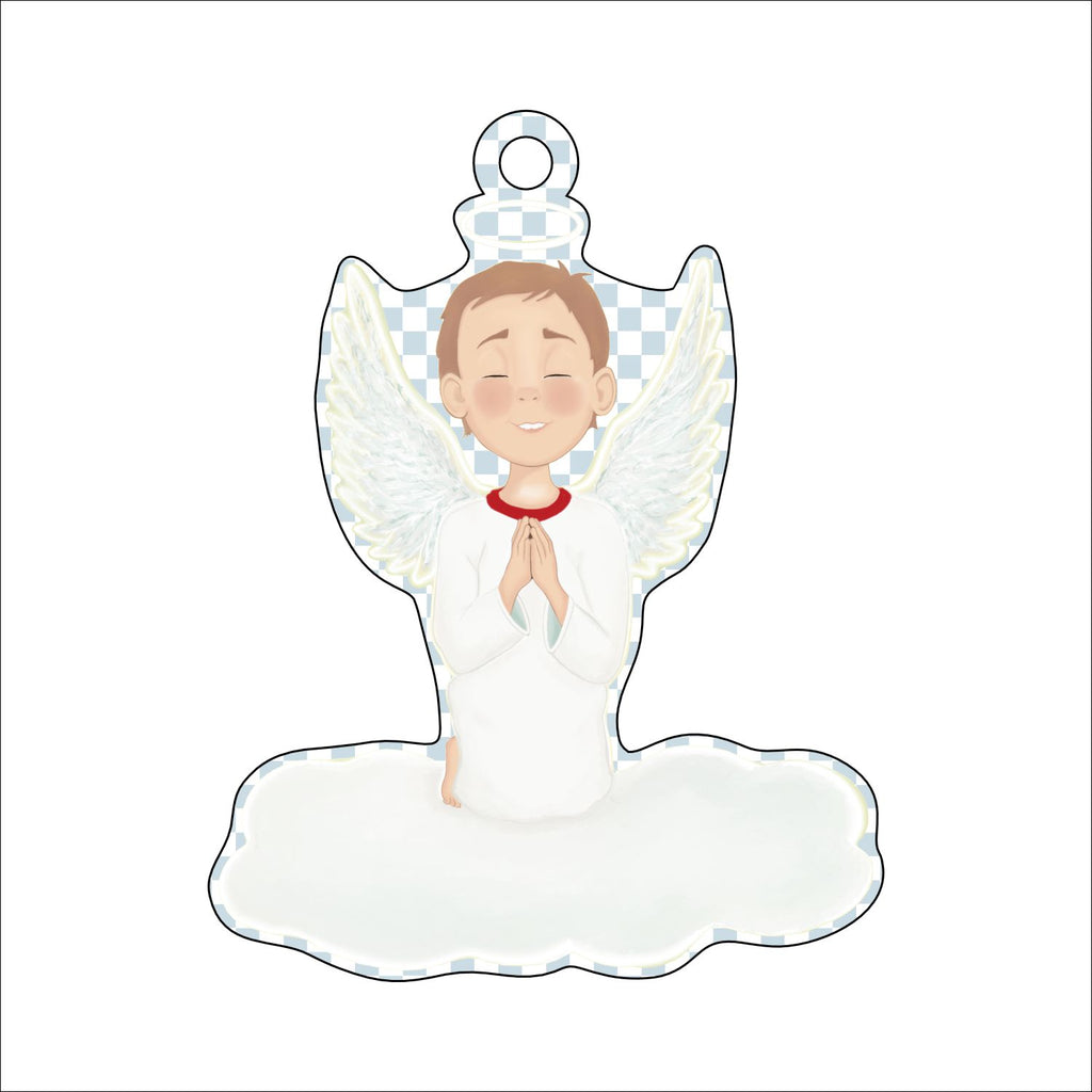 KRO-008 Praying Angel Ornament | 0.25in. Acrylic Ornament |