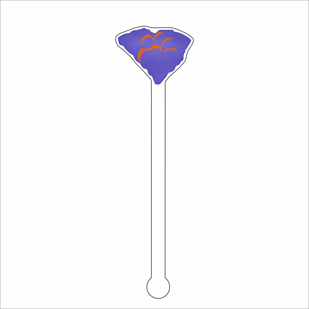 KRO-011 Tiger Paw Drink Stirrer | 0.125in. Acrylic Stirrer | Case Bundle of 100