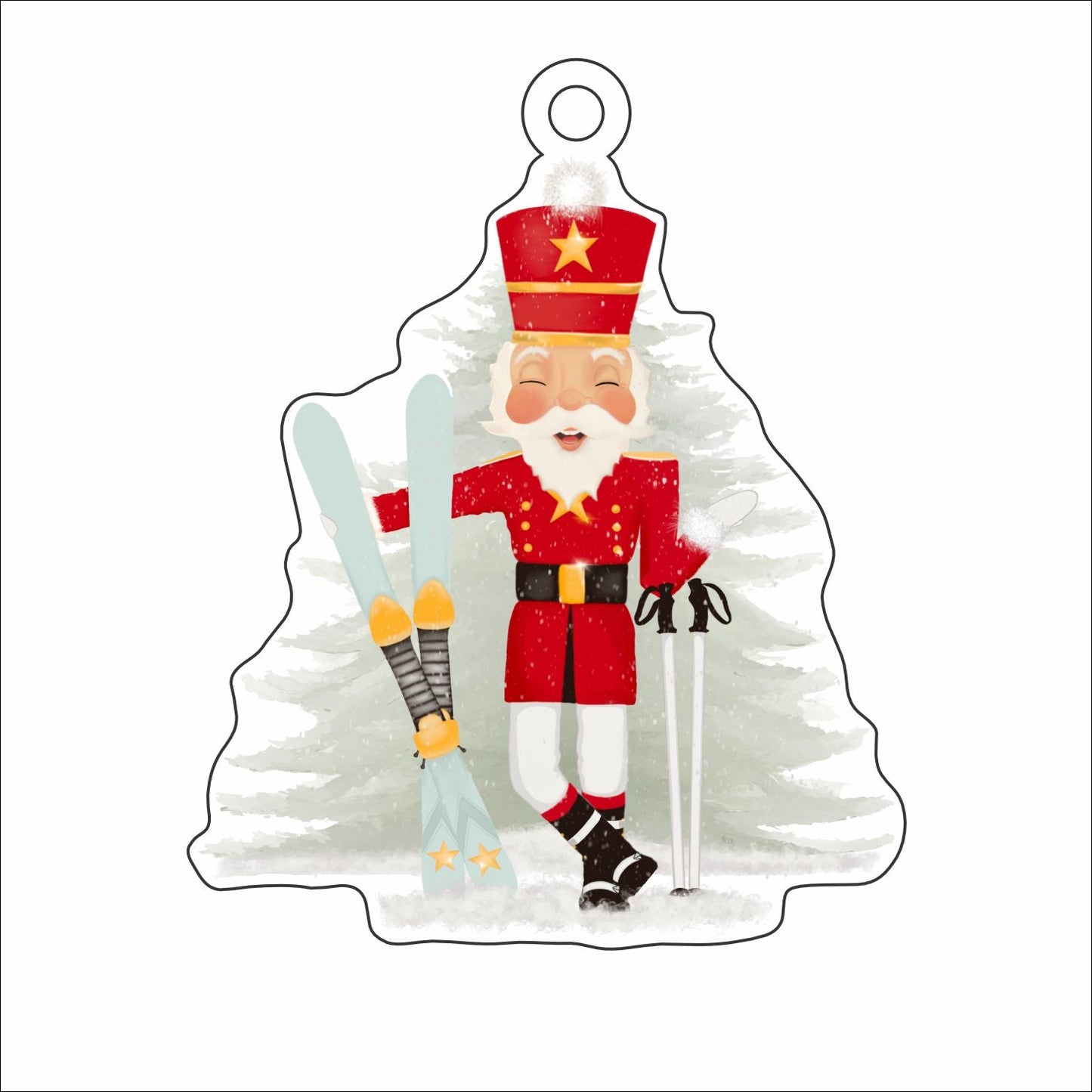 KRO-018  Tis’ the Ski-Son Ornament | 0.25in. Acrylic Ornament |