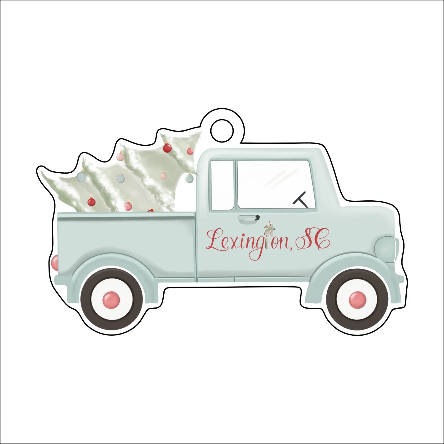 KRO-019  Lexington SC Happy Haul-idays  | 0.25in. Acrylic Ornament |