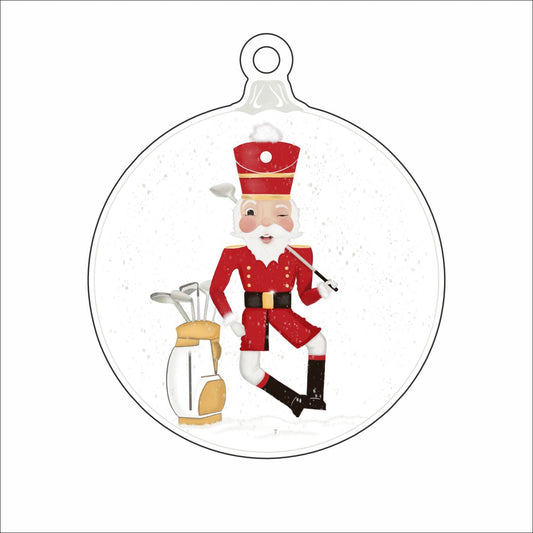KRO-021  It’s the Hap, Happiest Season of All; Leaping Golfer Nutcracker Ornament | 0.25in. Acrylic Ornament |
