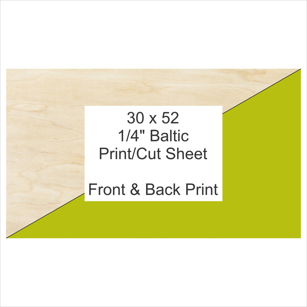 30x52 Print/Cut - 2 Sided | 0.25in. Wood