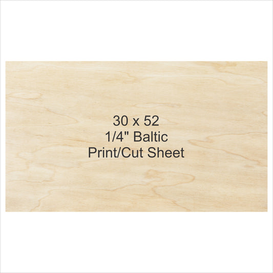 30x52 Print/Cut - Single Sided | 0.25in. Wood