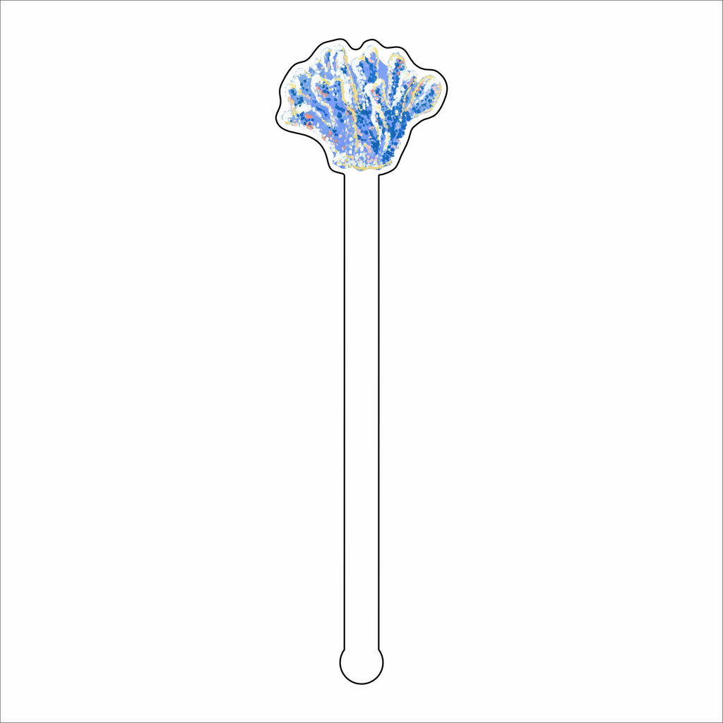 LAM-011 White Coral Drink Stirrer | 0.125Acrylic Stirrer | Case of 25