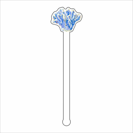LAM-011 White Coral Drink Stirrer | 0.125Acrylic Stirrer | Case of 25