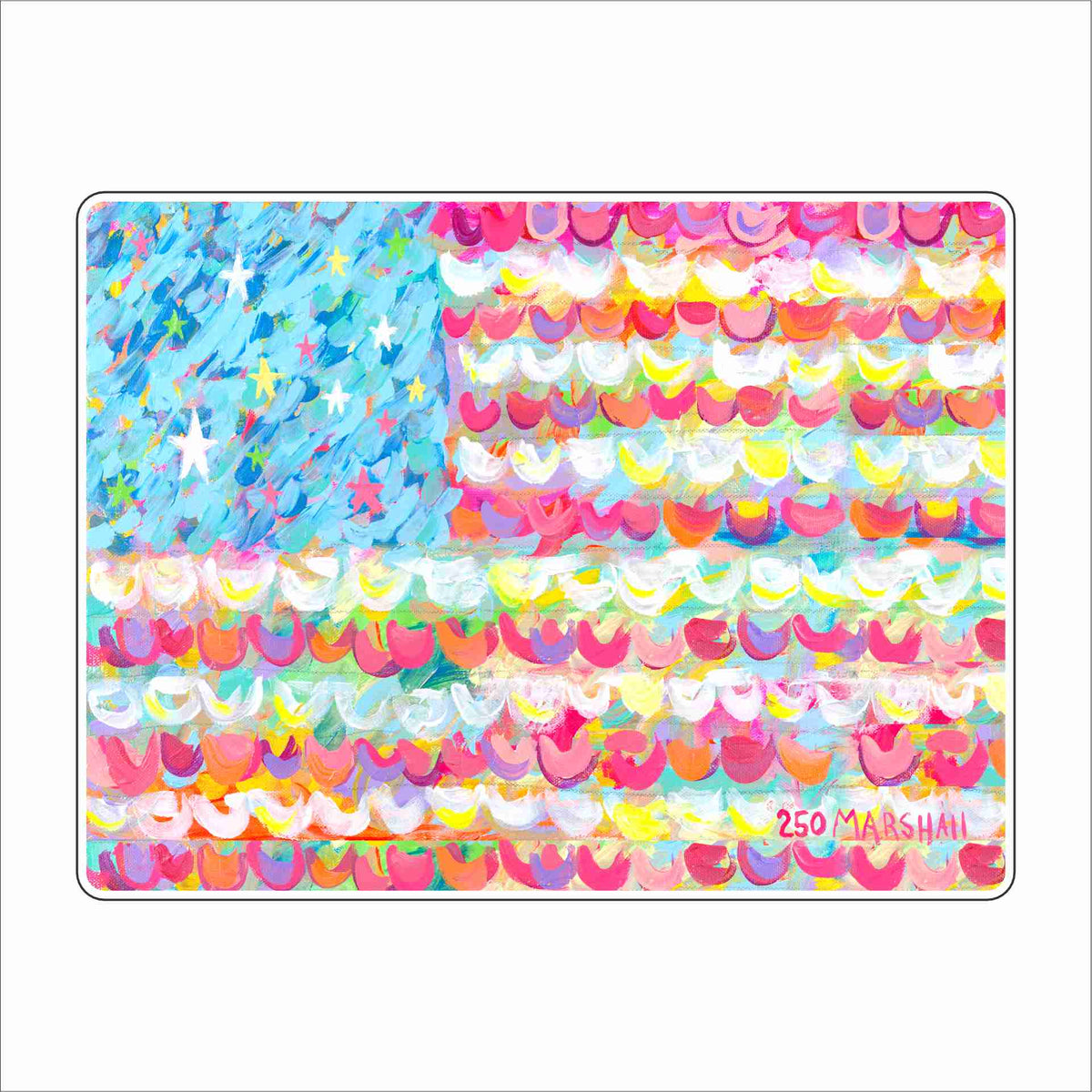 LAM-020 Party Like It's 1776 Block | 0.75Acrylic Contour