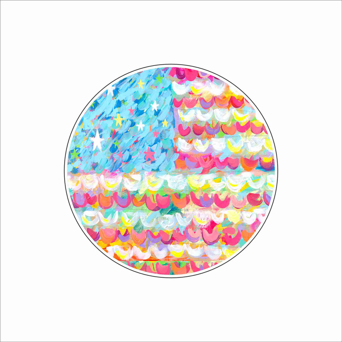LAM-030 Party Like It's 1776 Coaster | 0.25Acrylic Coaster with Clear Bumpers | Case of 4