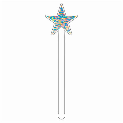 LAM-027 Star Drink Stirrer | 0.125Acrylic Stirrer | Case of 4