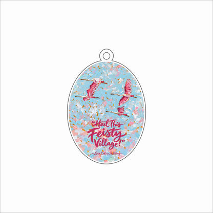 LAM-034 Feisty Village Lora Colvi Whitney  Ornament | 0.25Acrylic Ornament