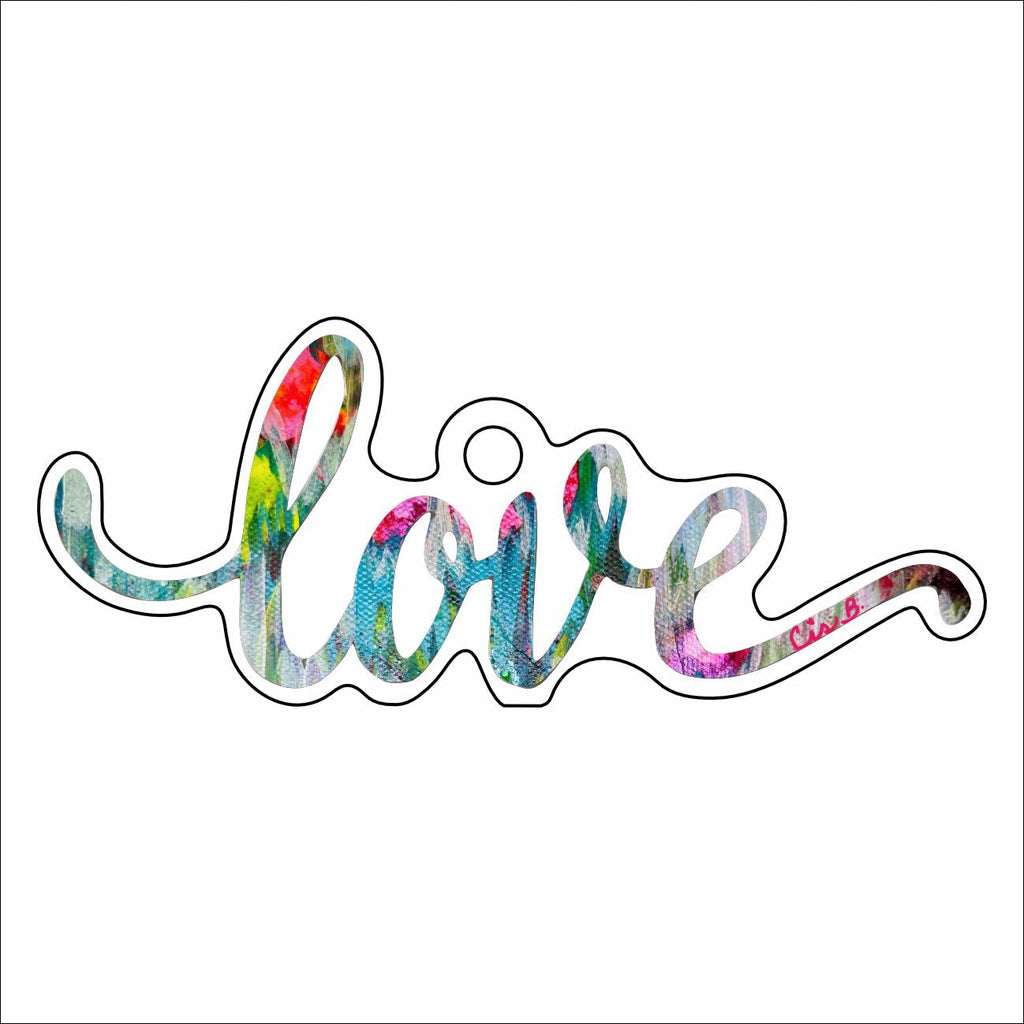 LBR-016 Teal Love Ornament | 0.25Acrylic Ornament | Case of 25