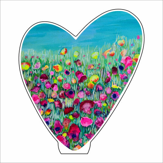 LBR-033 Rainbow Meadow Heart Mini | 0.50Acrylic Mini |