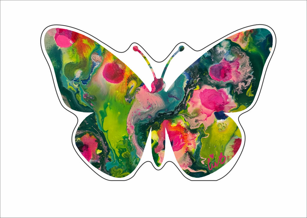 LBR-053  Dragonfruit Butterfly Mini | 0.50Acrylic Mini | Case of 25