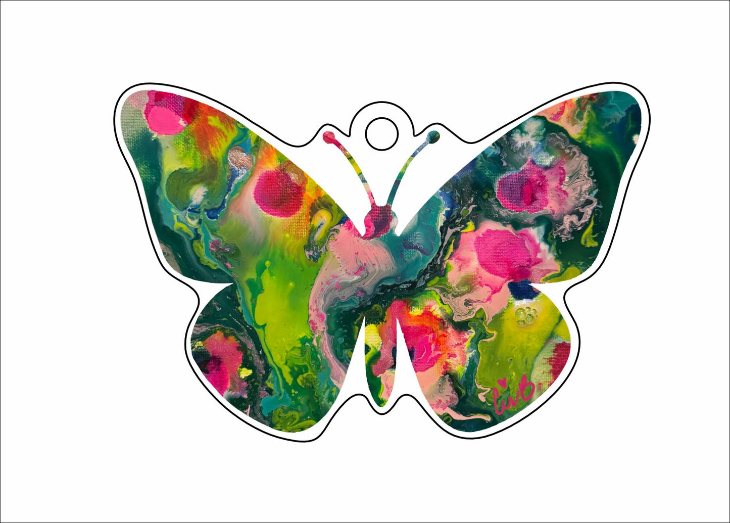 LBR-054 Dragonfruit Butterfly Ornament | 0.25Acrylic Ornament |