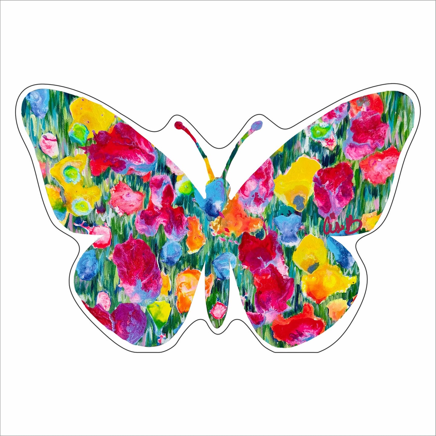 LBR-055 Garden Party Butterfly | 0.75Acrylic Contour | Case of 25