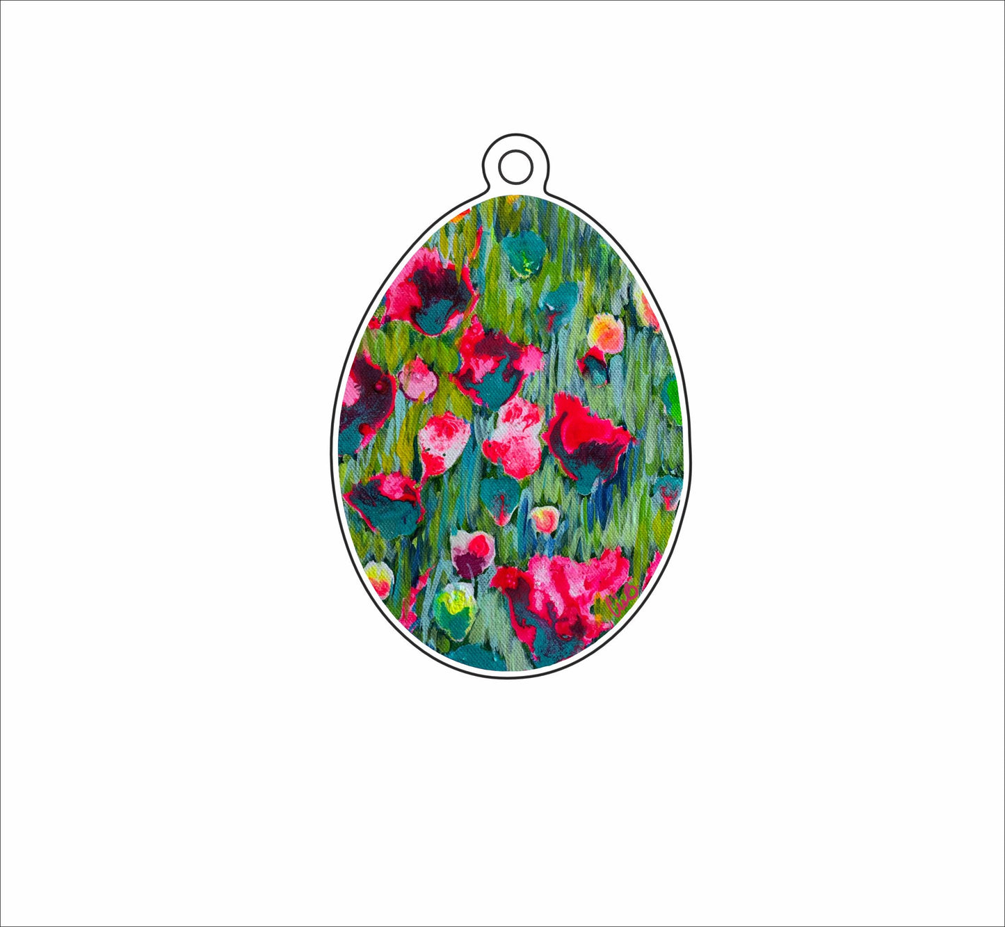 LBR-060  Passionfruit Egg Ornament | 0.25Acrylic Ornament |