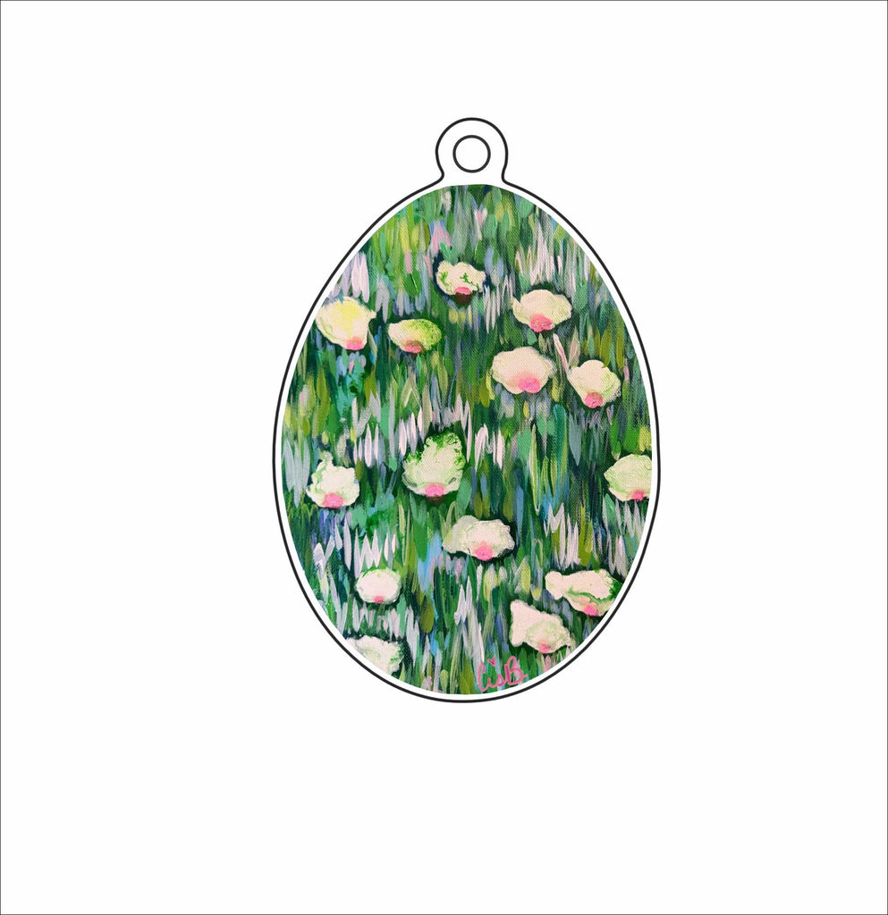 LBR-063 Magnolia Egg Ornament | 0.25Acrylic Ornament | Case of 25