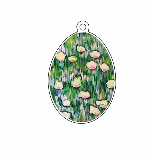 LBR-063 Magnolia Egg Ornament | 0.25Acrylic Ornament |