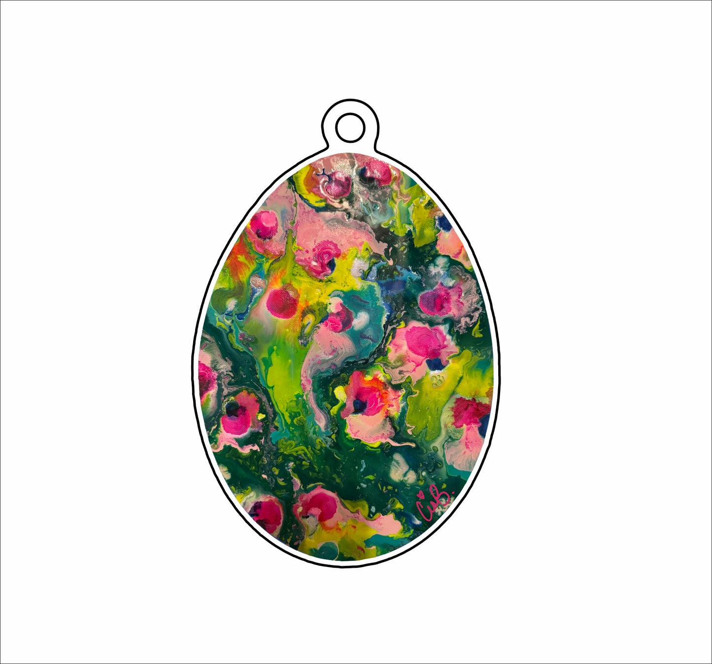 LBR-069 Dragonfruit Egg Ornament | 0.25Acrylic Ornament |
