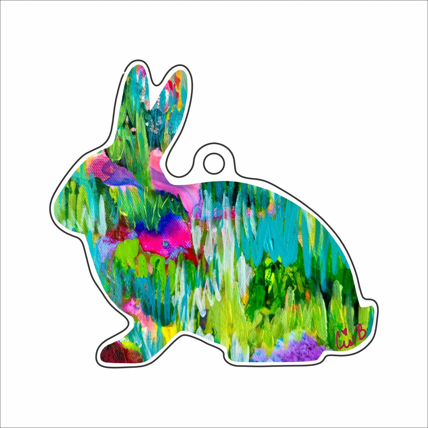 LBR-078 Sugar Bomb Bunny Ornament | 0.25Acrylic Ornament |