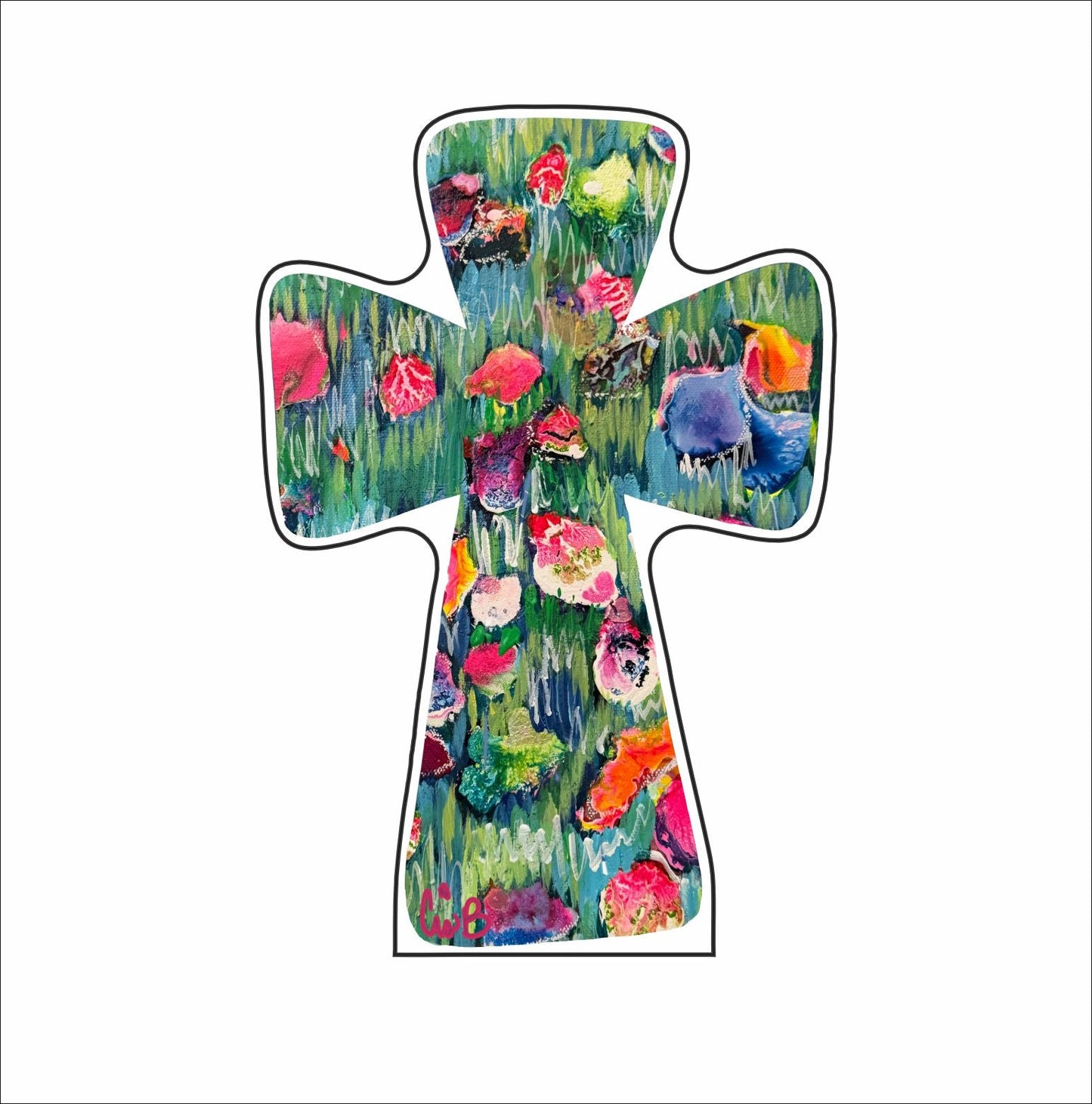 LBR-095  Starburst Cross Mini | 0.50Acrylic Mini | Case of 25