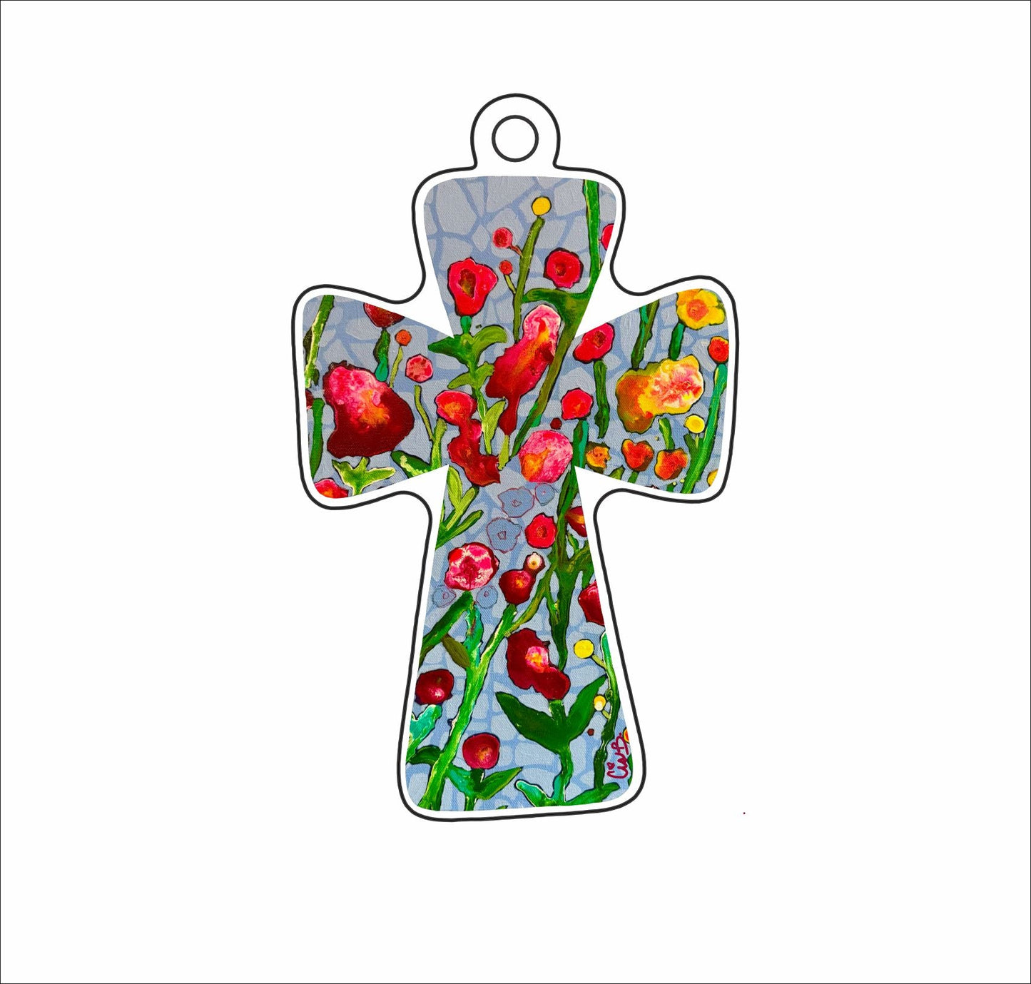 LBR-099  New Dawn Cross Ornament | 0.25Acrylic Ornament |