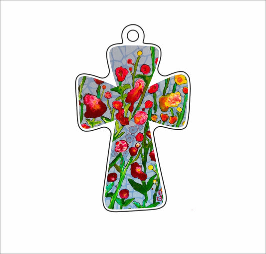 LBR-099  New Dawn Cross Ornament | 0.25Acrylic Ornament |