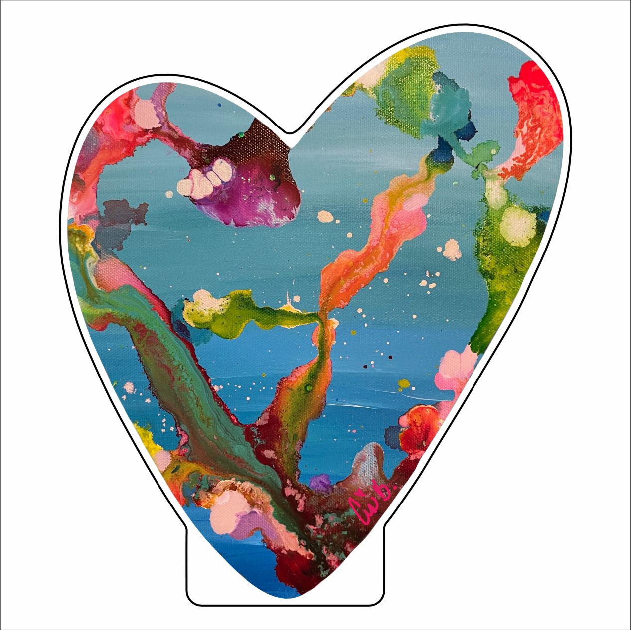 LBR-116 Reed Heart Mini | 0.50Acrylic Mini |