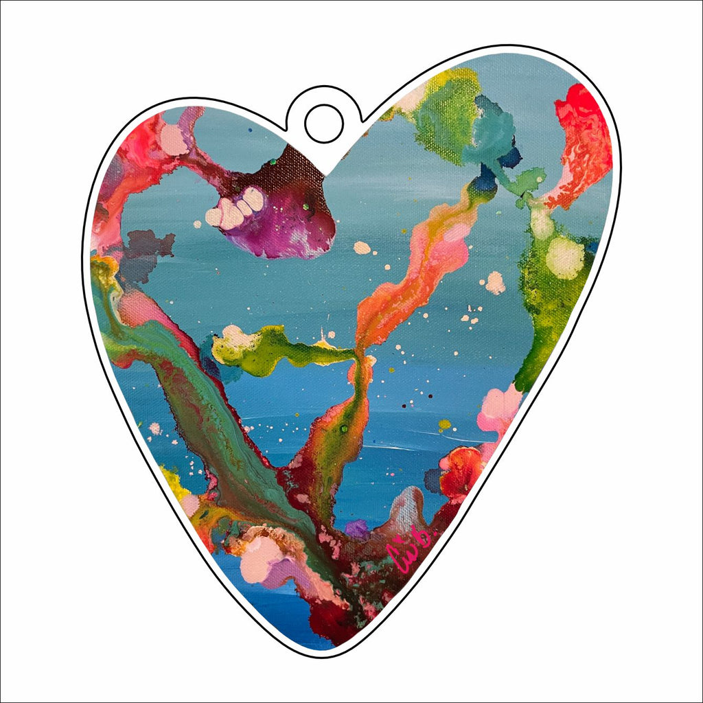 LBR-117 Reed Heart Ornament | 0.25Acrylic Ornament |