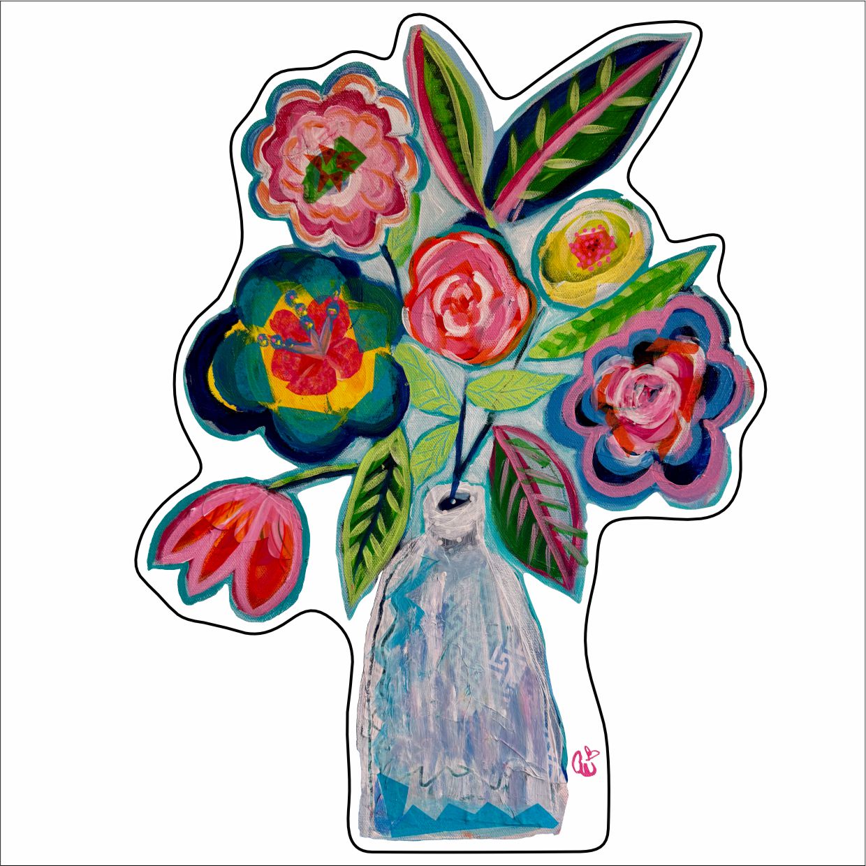 LBR-128 Pretty Petals Floral Mini | 0.50Acrylic Mini | Case of 25