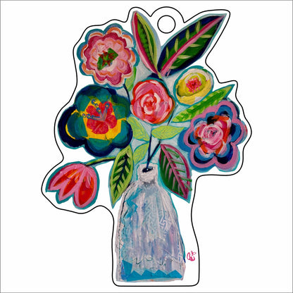 LBR-129 Pretty Petals Floral Ornament | 0.25Acrylic Ornament |