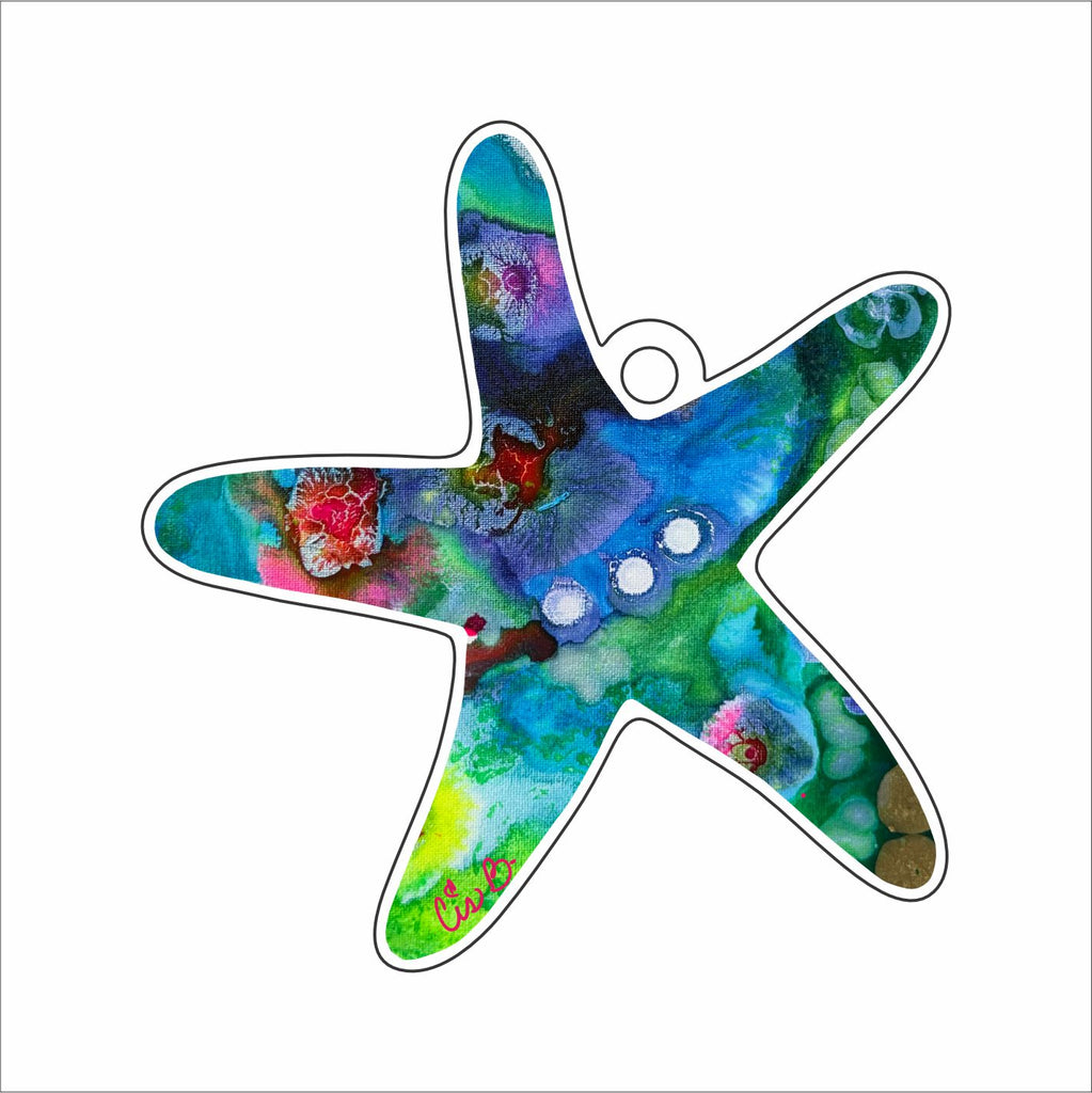 LBR-162 Twilight Starfish Ornament | 0.25Acrylic Ornament |