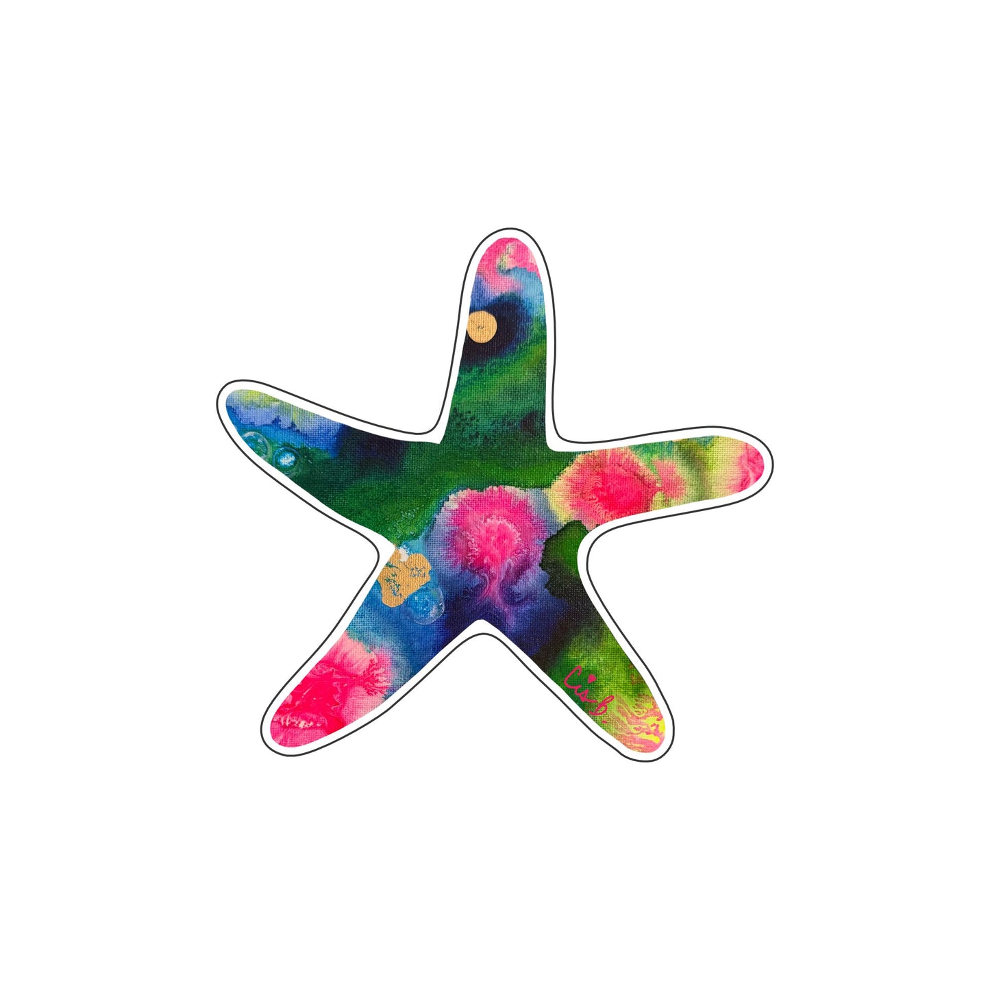 LBR-182 Mangrove Starfish Mini | 0.50Acrylic Mini Contour
