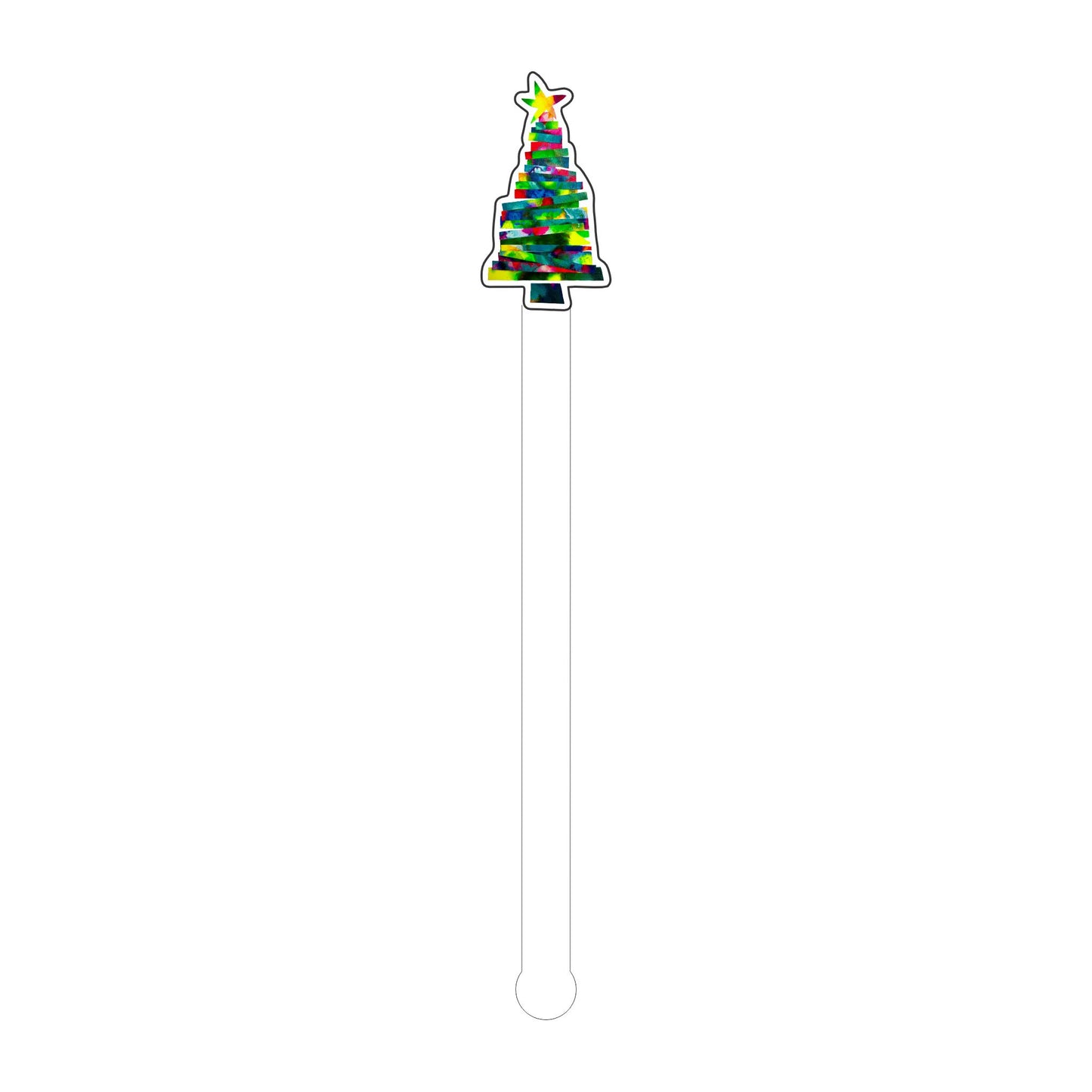 LBR-200-C25 Christmas Tree Drink Stirrer | 0.125Acrylic Stirrer | Case of 25