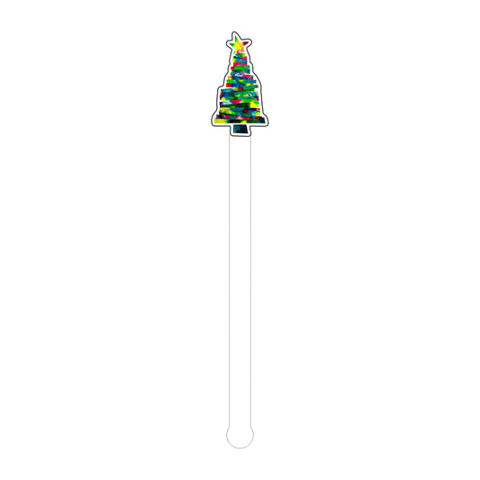 LBR-200-C25 Christmas Tree Drink Stirrer | 0.125Acrylic Stirrer | Case of 25