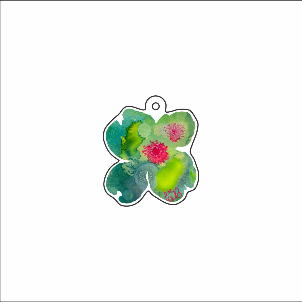 LBR-219 Pink Sparks Dogwood Trinket | 0.125Acrylic Mahjong Trinket | Set of 20