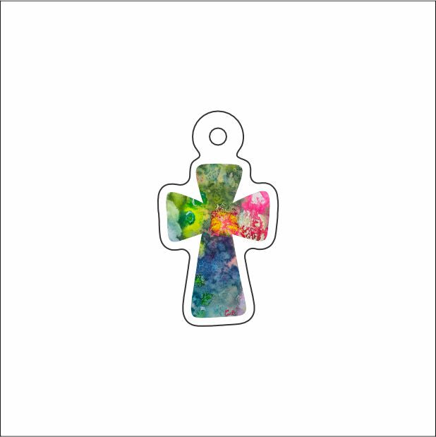 LBR-222 Island Cross Trinket | 0.25Acrylic Mahjong Trinket | Case of 10