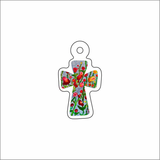LBR-223 New Dawn Cross Trinket | 0.25Acrylic Mahjong Trinket | Case of 10