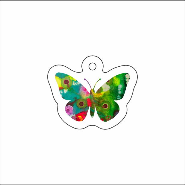 LBR-227 Primrose Butterfly Trinket | 0.25Acrylic Mahjong Trinket | Case of 10