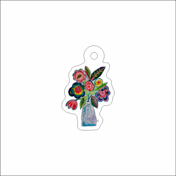 LBR-232 Pretty Petals Floral Trinket | 0.25Acrylic Mahjong Trinket | Case of 10