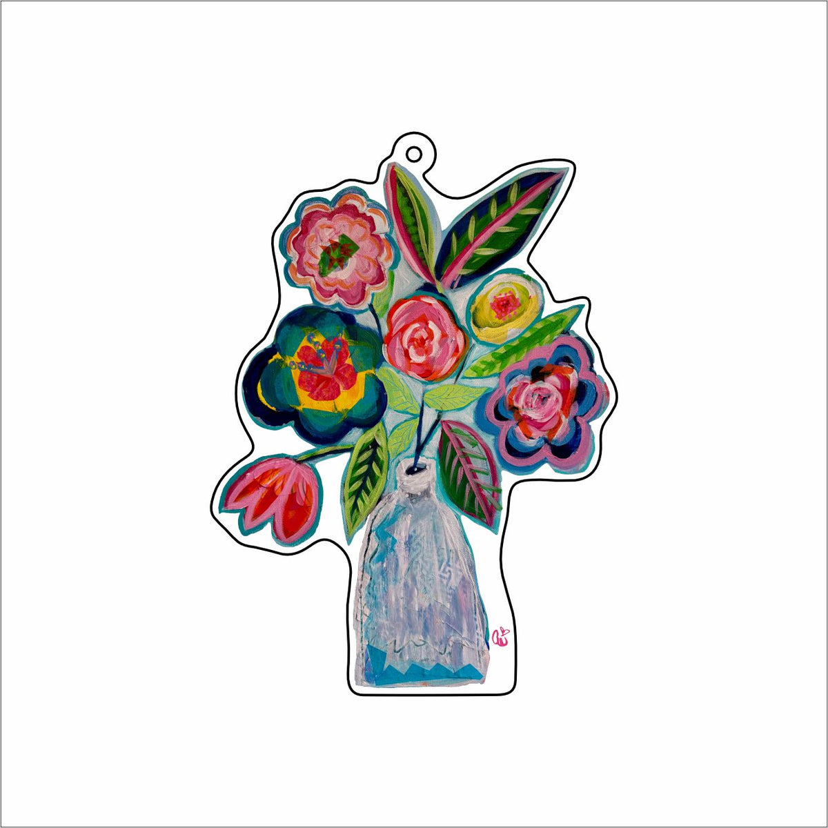 LBR-241 Pretty Petals Floral Keychain | 0.125Acrylic Keychain | Case of 4