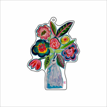 LBR-241 Pretty Petals Floral Keychain | 0.125Acrylic Keychain | Case of 4