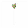 LBR-254  Sherbert Heart Drink Stirrer | 0.125Acrylic Stirrer | Case of 4