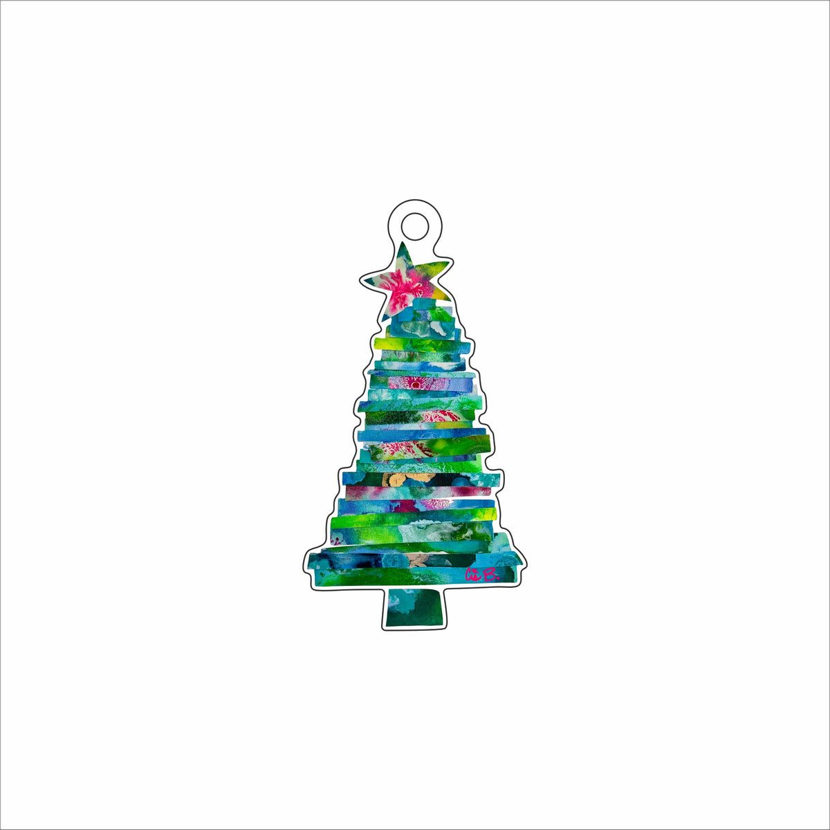 LBR-259  Sapphire Spruce Ornament | 0.25Acrylic Ornament