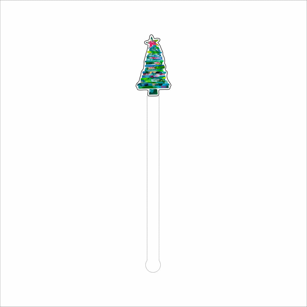 LBR-260  Sapphire Spruce Drink Stirrer | 0.125Acrylic Stirrer | Case of 4