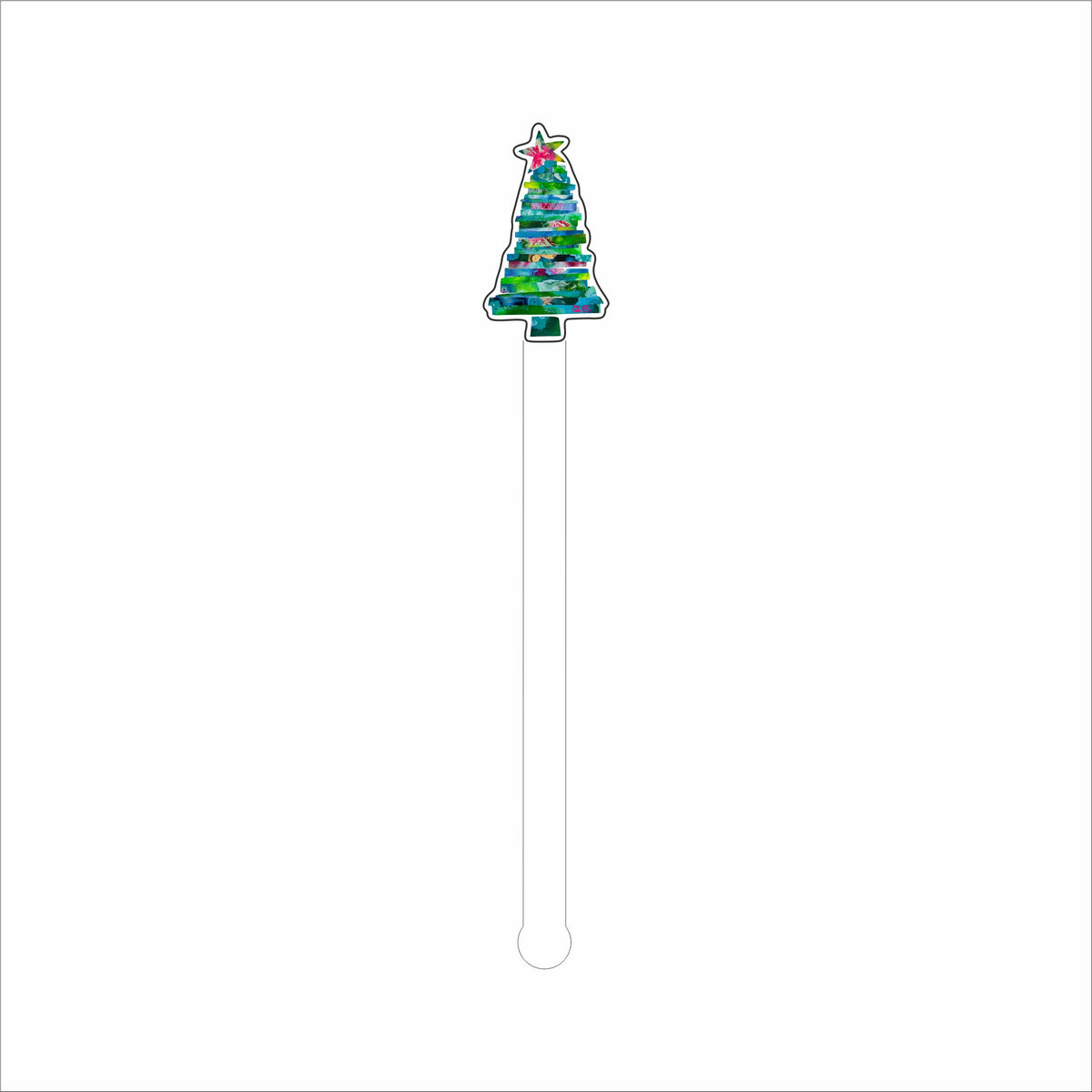 LBR-260  Sapphire Spruce Drink Stirrer | 0.125Acrylic Stirrer | Case of 4