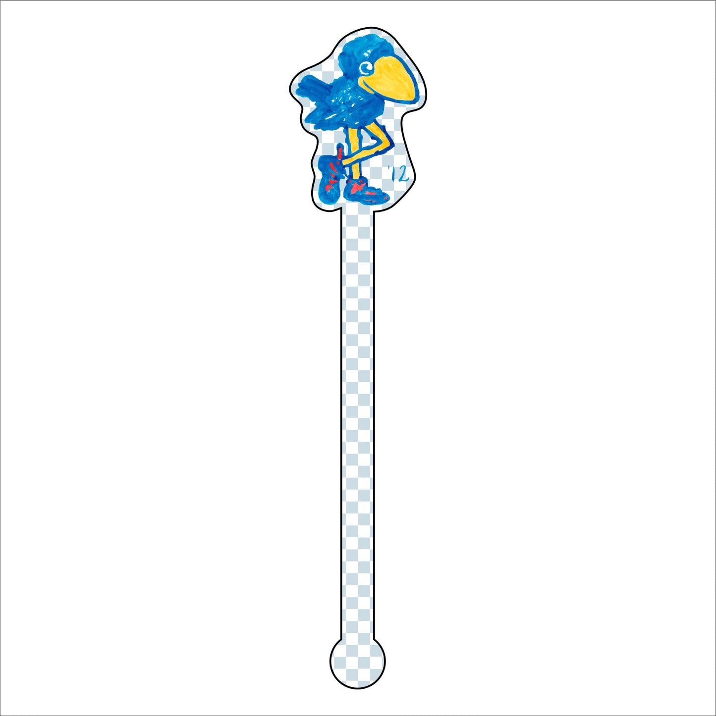 1912 Jayhawk | 0.125in. Acrylic Drink Stirrer | Case of 100