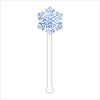 LCA-011 Snowflake 2 | 0.125in. Acrylic Drink Stirrer | Case of 100