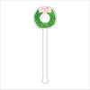 LCA-013 Wreath | 0.125in. Acrylic Drink Stirrer | Case of 100